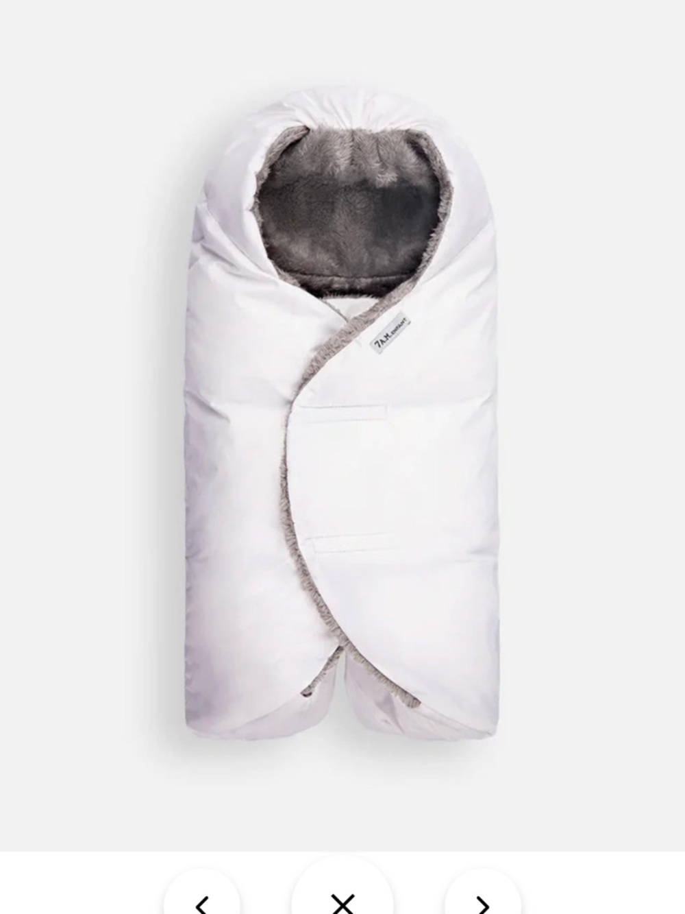 7AM ENFANT NIDO WINTER WRAP IN WHITE  0-6M